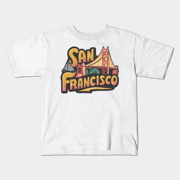 San Francisco Kids T-Shirt by Moulezitouna